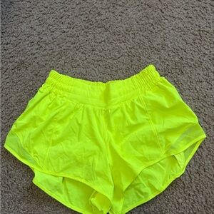 Lululemon Athletica Neon Yellow Athletic Shorts